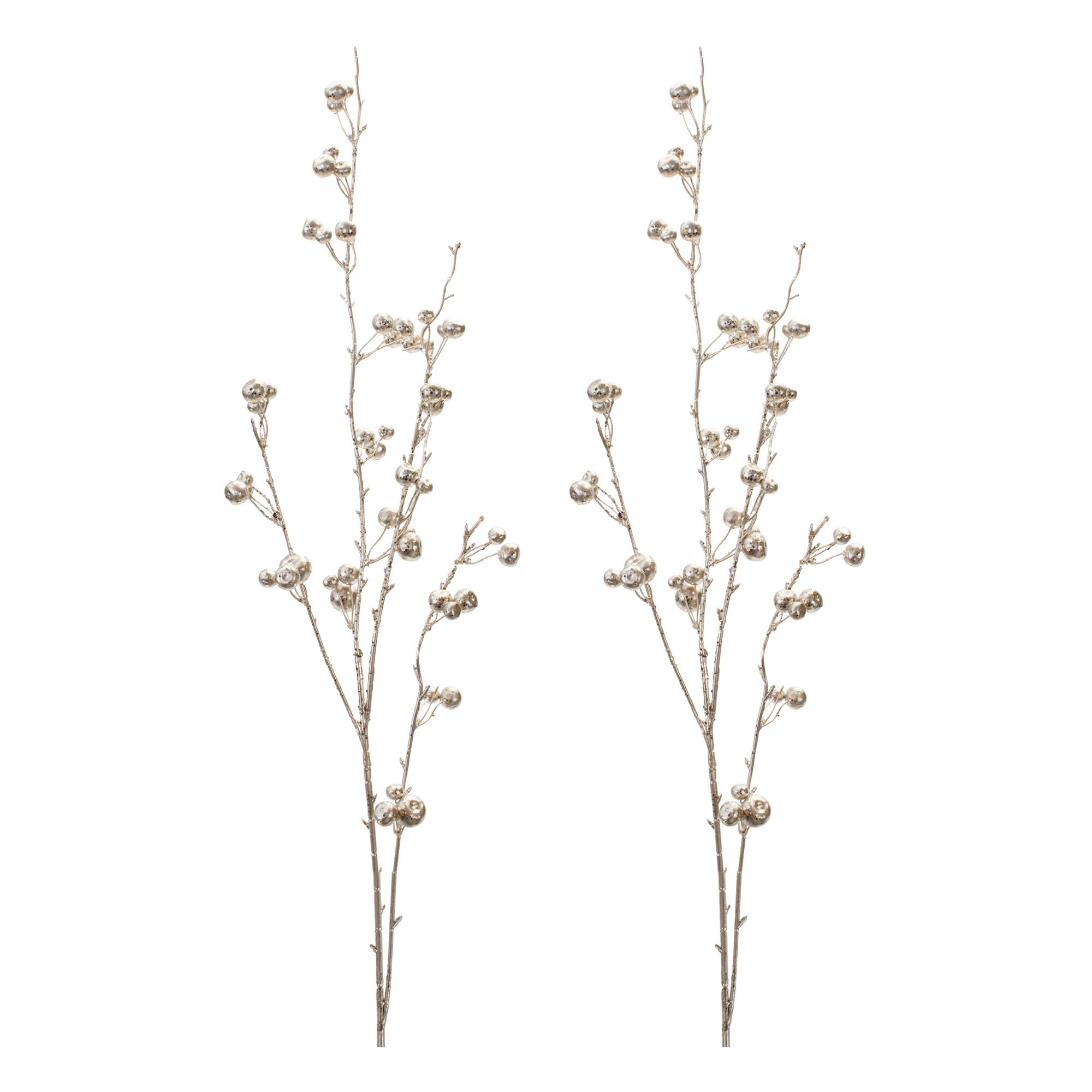 41" Glittered Berry Twig Sprays, 6ct.